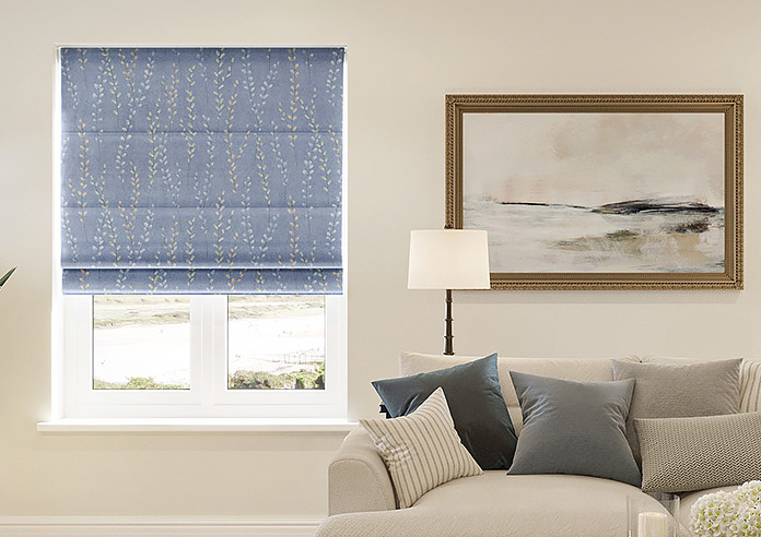 Willow Field, Indigo - Twist&Fit Roman Blind - Image 3